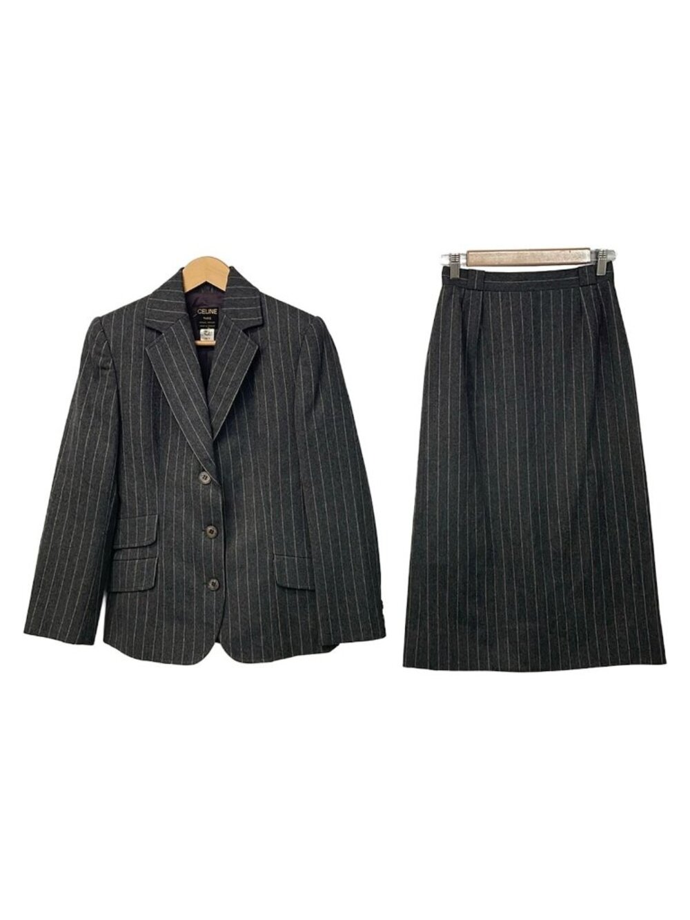 Celine Skirt Suit Dark Gray